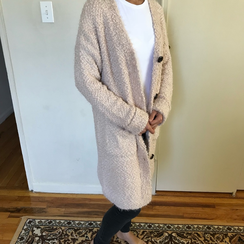 Bottom-Down Double Pocket Long Cardigan - Picture 5 of 6